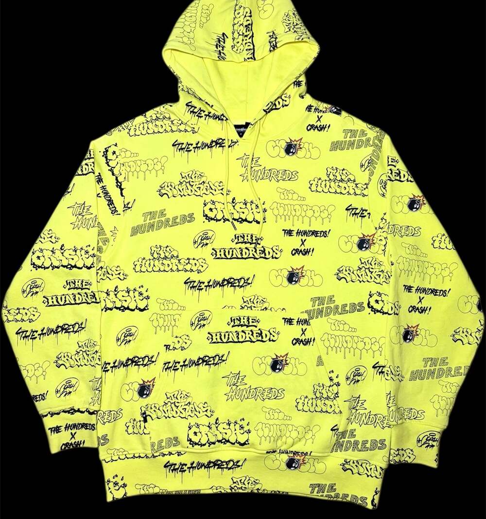 The Hundreds Bomb Pullover Hoodie Yellow - Size Large